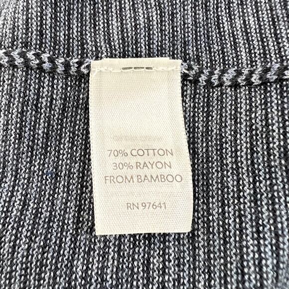 J. Jill Striped Casual Sweater Vest V Neck Button Up Front Pocket Blue Womens - Picture 6 of 7